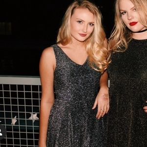 She + Sky sparkly dark grey romper